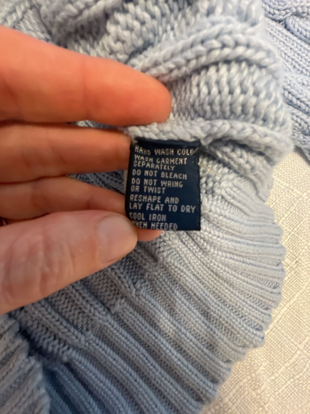 Polo Ralph Lauren Cable Knit Cotton Cardigan Sweater Size XL Blue 6