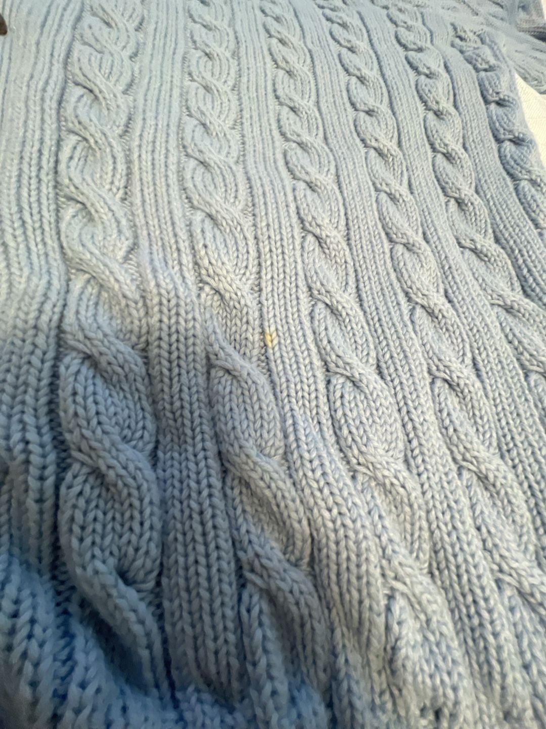 Polo Ralph Lauren Cable Knit Cotton Cardigan Sweater Size XL Blue 7