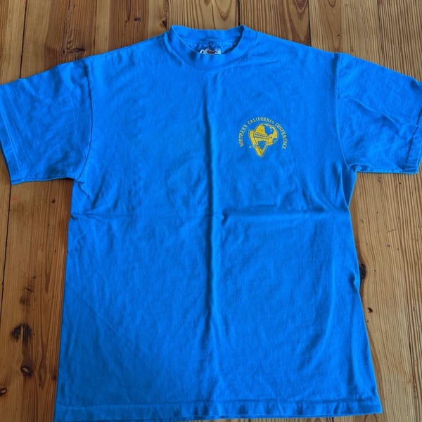 Hanes Beefy-T Northern California Conference T-Shirt Size M Blue