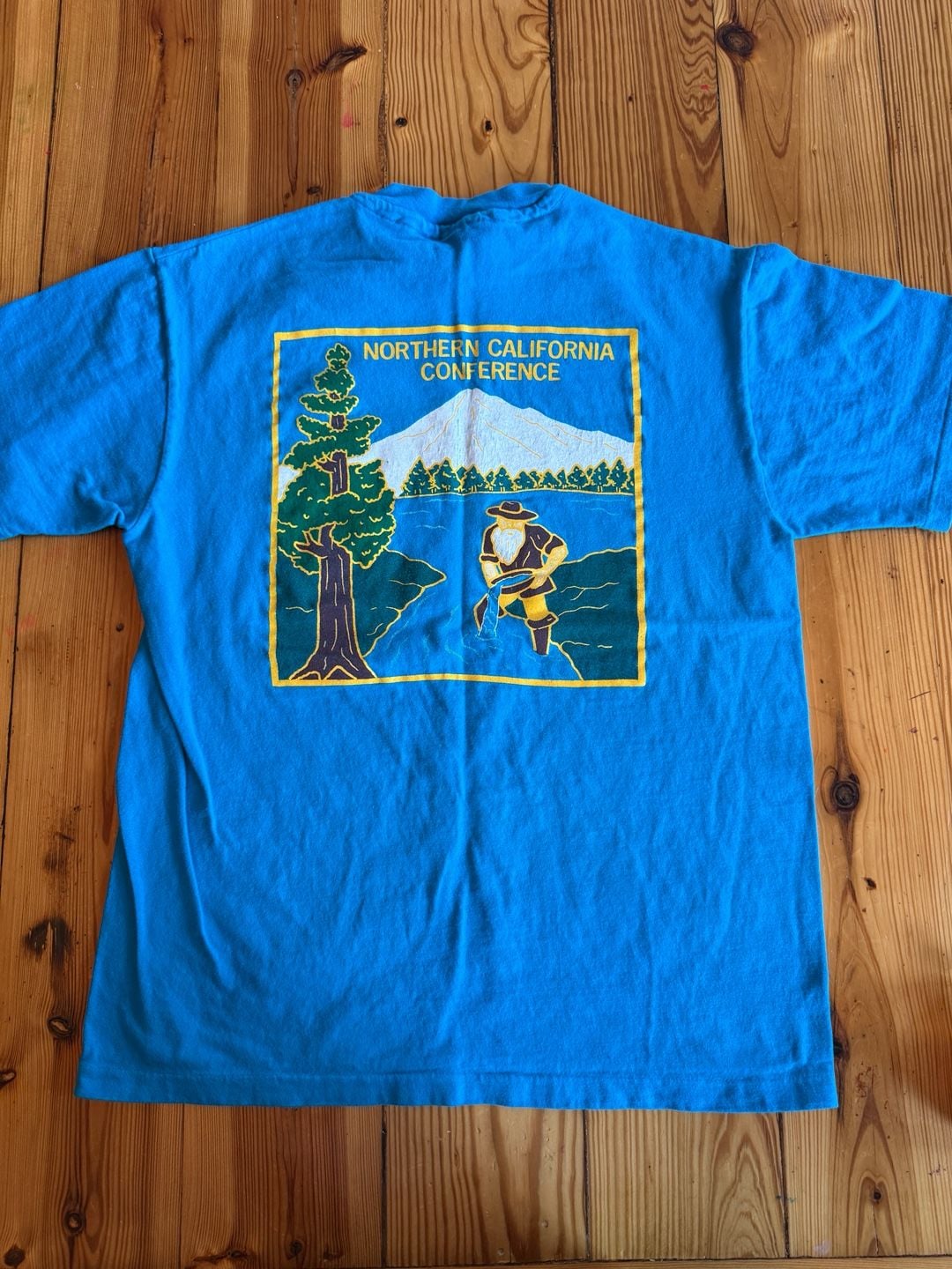 Hanes Beefy-T Northern California Conference T-Shirt Size M Blue 4