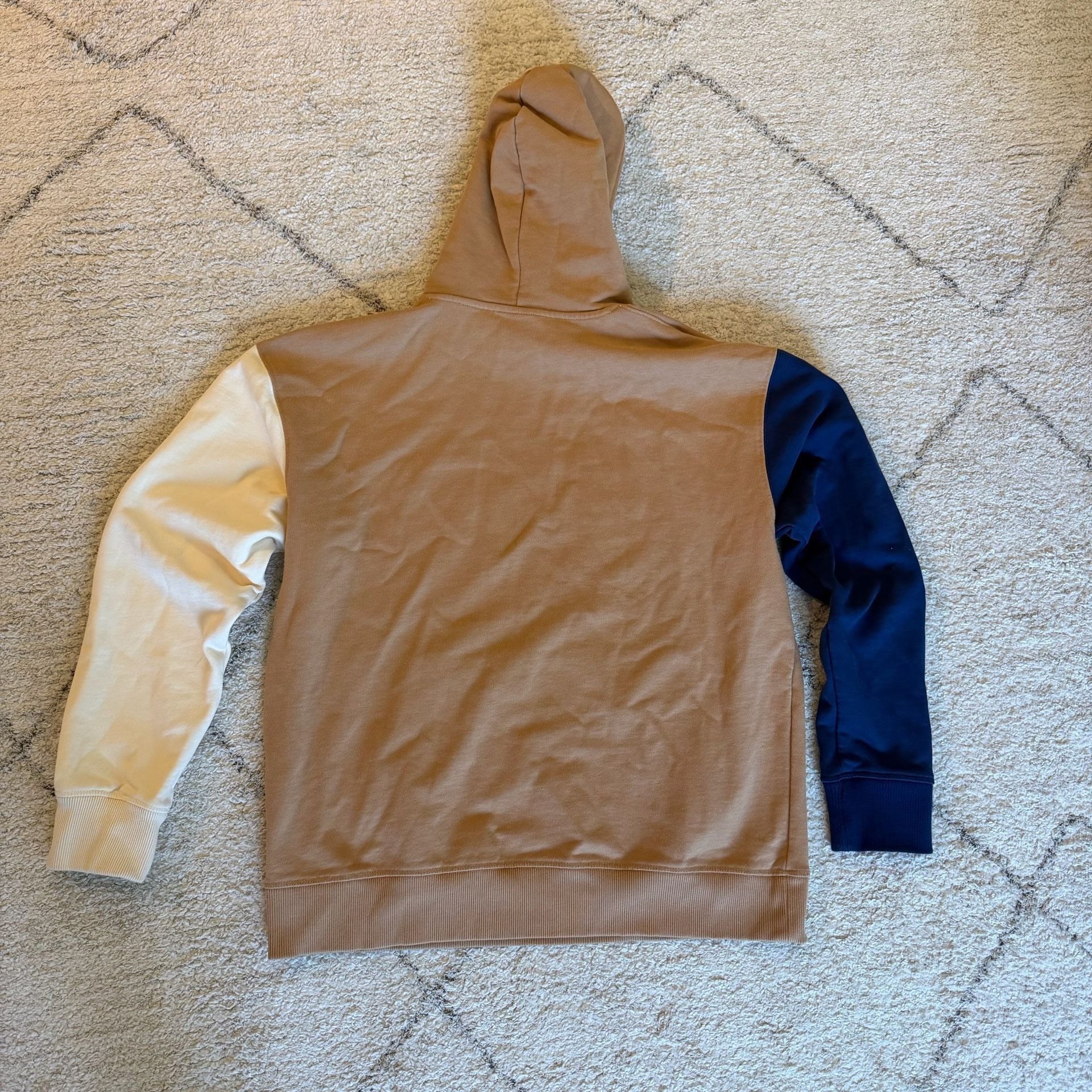 Scotch & Soda Colorblock Pullover Hoodie Men’s XL Brown Navy Cream Mint 8