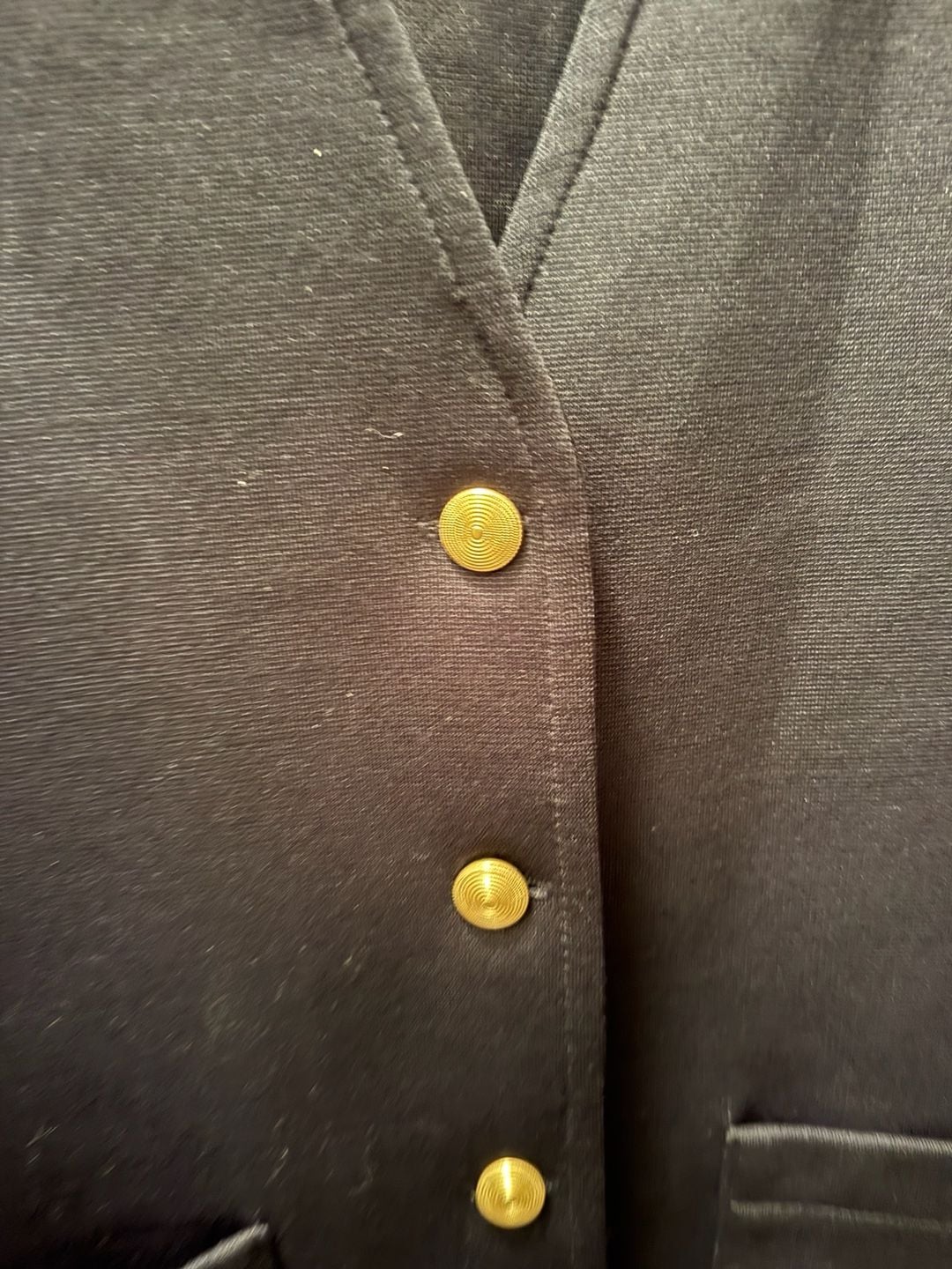 Alfred Dunner Vest Size 18 Black Gold Buttons 3
