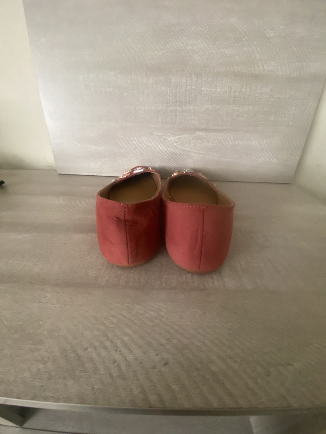 Rouge Pointed Toe Flats Size 9 Pink Embellished Slip On 5