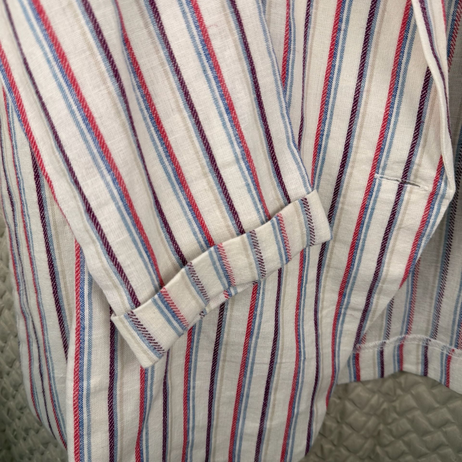 Dolan Anna Double-Breasted Striped Linen Blazer Size S 5