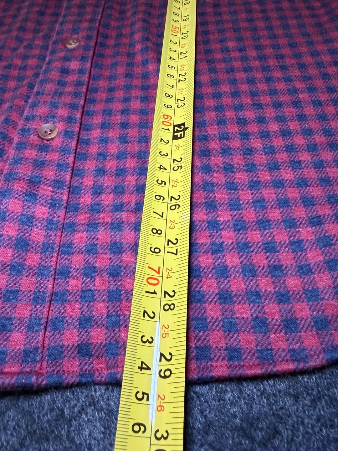 Faherty Stretch Seaview Flannel Size M Blue Red Gingham 7