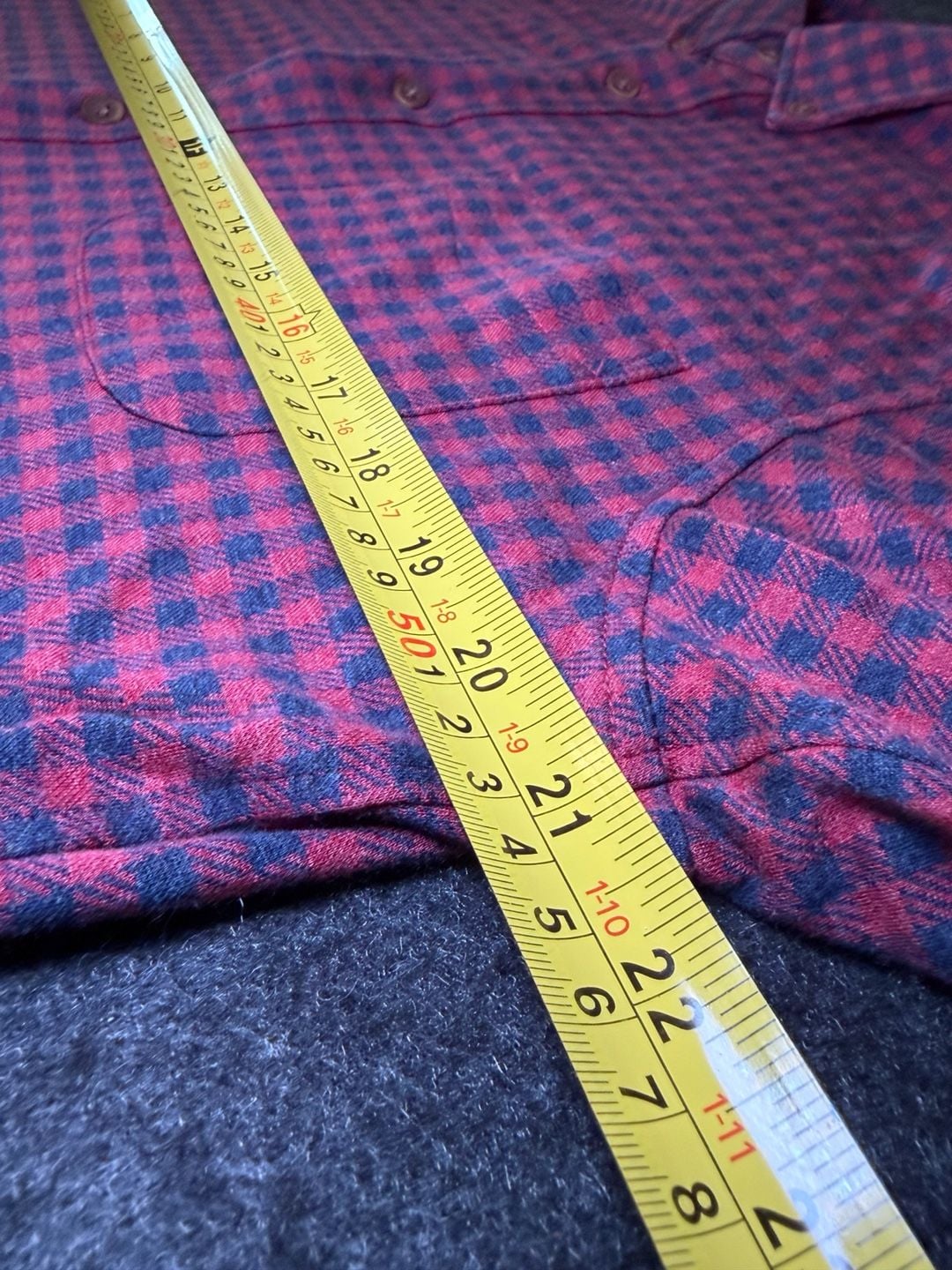 Faherty Stretch Seaview Flannel Size M Blue Red Gingham 8