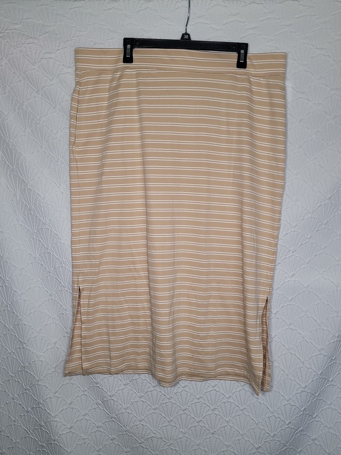 Isaac Mizrahi Live! Skirt Size XLT Striped Midi 2