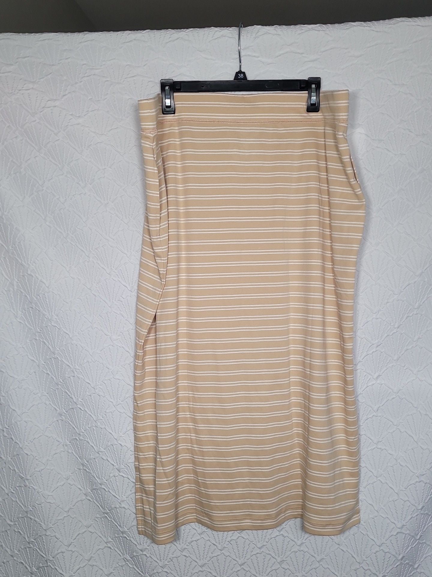 Isaac Mizrahi Live! Skirt Size XLT Striped Midi 4