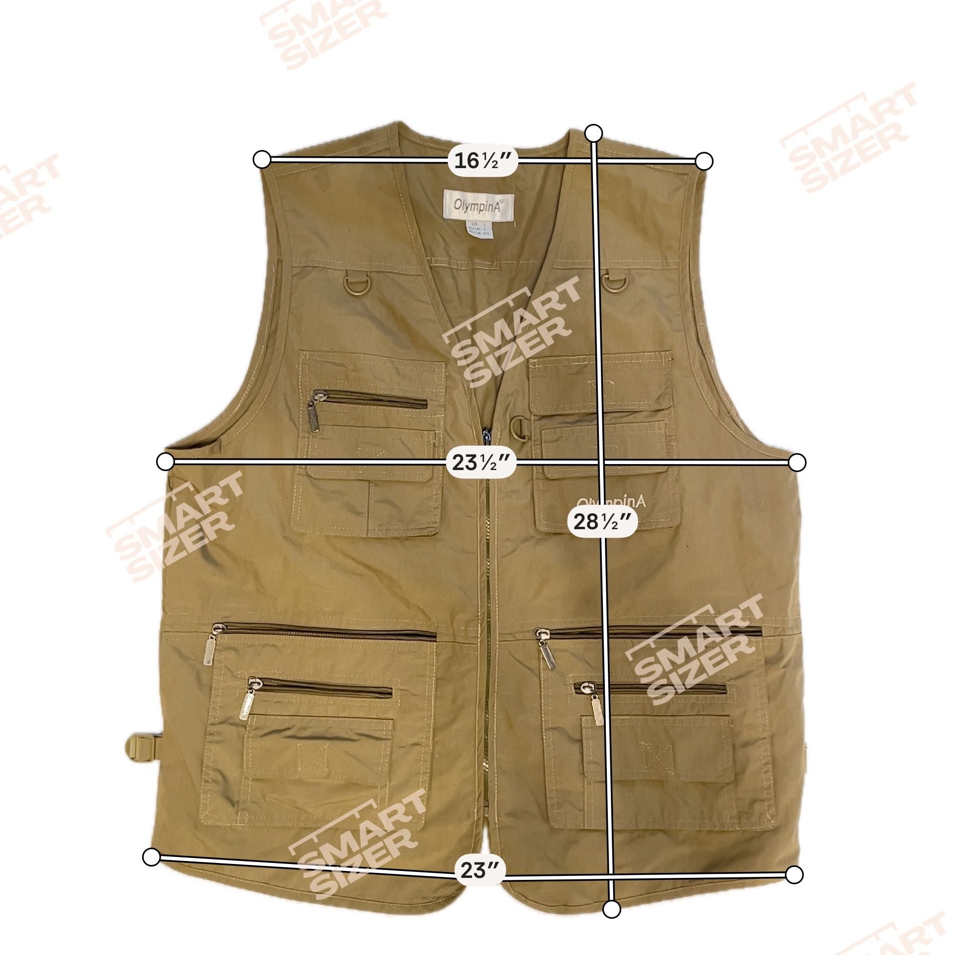 OlympinA Multi Pocket Utility Fishing Vest Size L Brown Outdoor Travel
Hiking 4