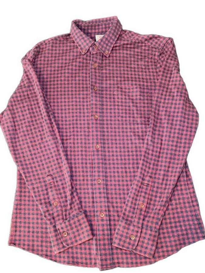 Faherty Stretch Seaview Flannel Size M Blue Red Gingham 2