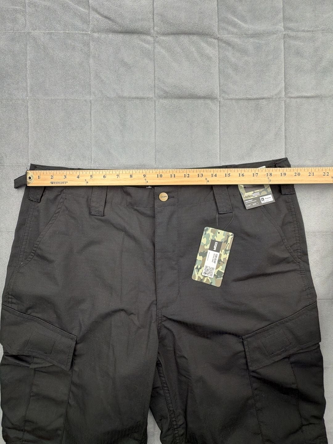 CQR Tactical Pants Size L Regular Black Cargo Work Uniform NWT 7