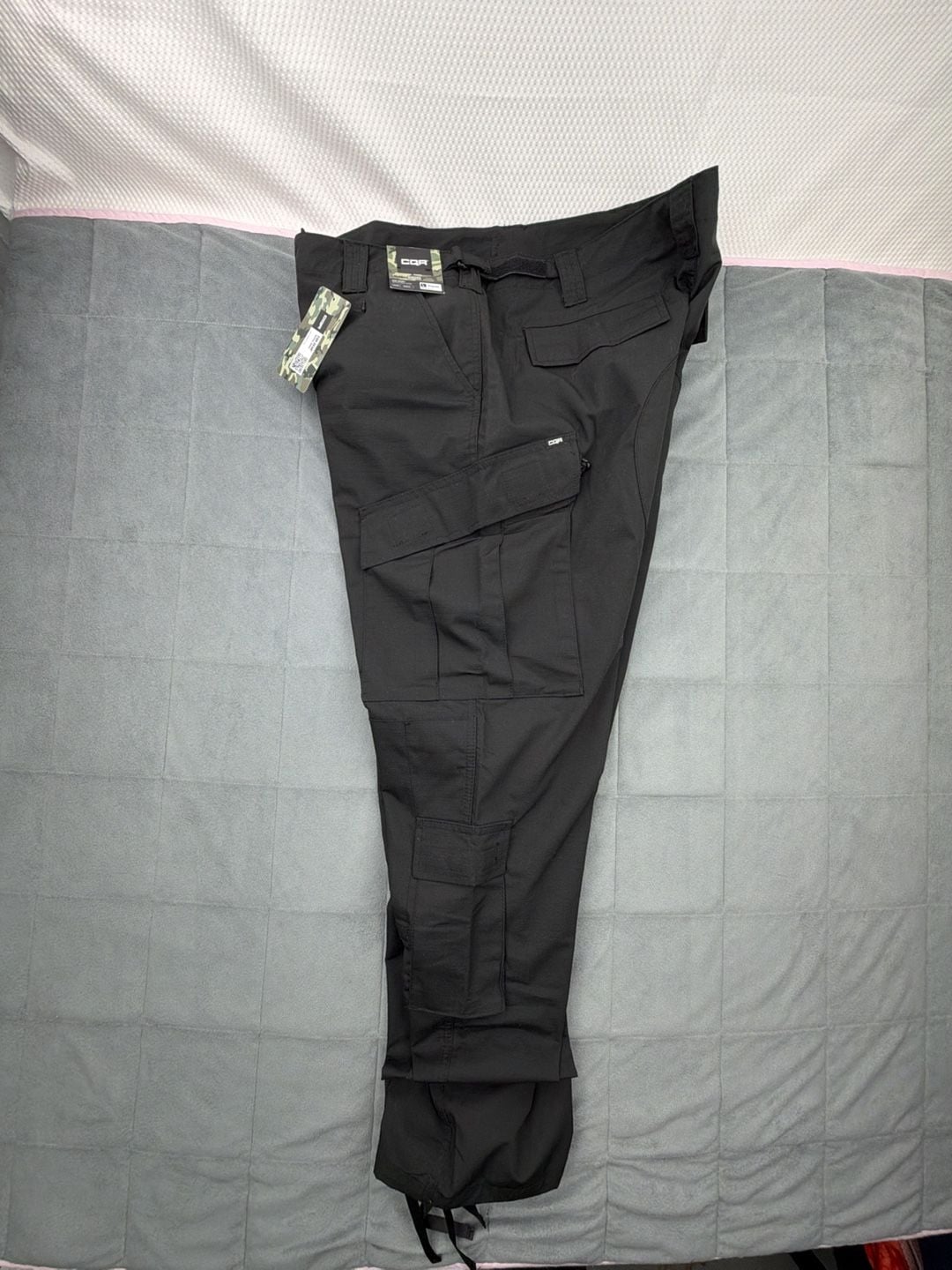 CQR Tactical Pants Size L Regular Black Cargo Work Uniform NWT 5