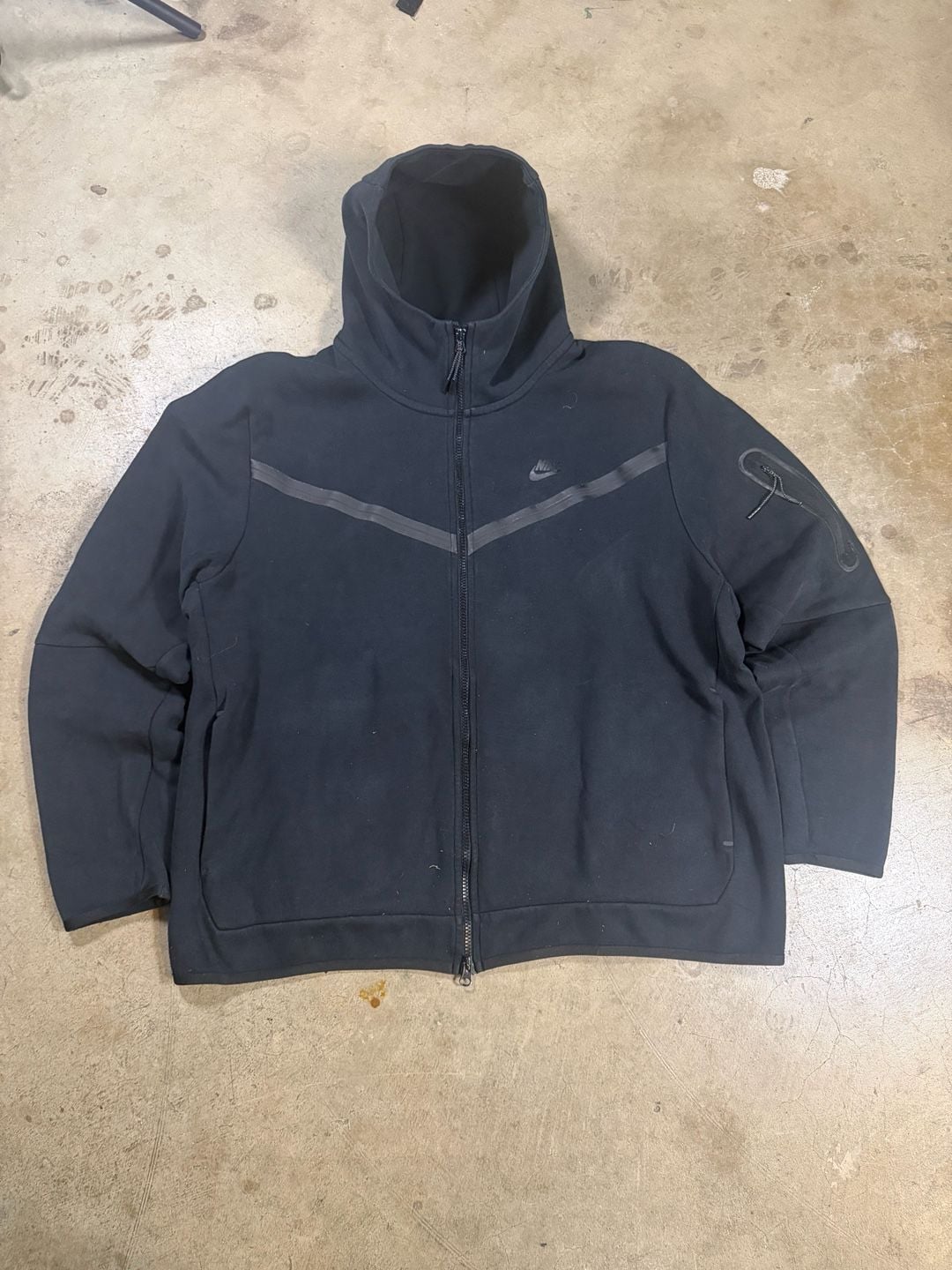 Nike Tech Fleece Full-Zip Hoodie Size XXL Black Jacket 2