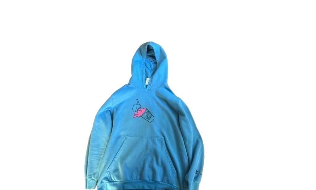 Adidas The Simpsons Squishee Hoodie Size 2XL Blue Fleece 2