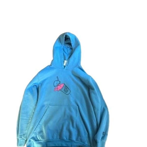 Adidas The Simpsons Squishee Hoodie Size 2XL Blue Fleece
