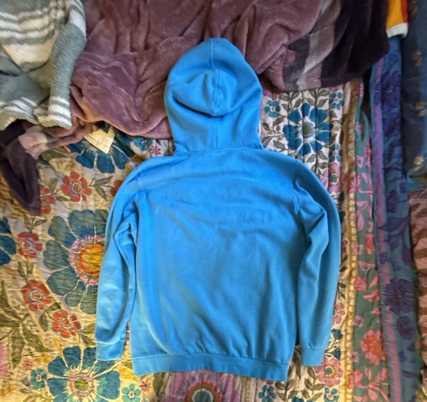 Adidas The Simpsons Squishee Hoodie Size 2XL Blue Fleece 4