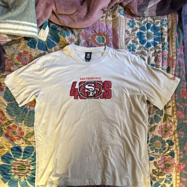 NFL Team Apparel San Francisco 49ers White T-Shirt 2XL