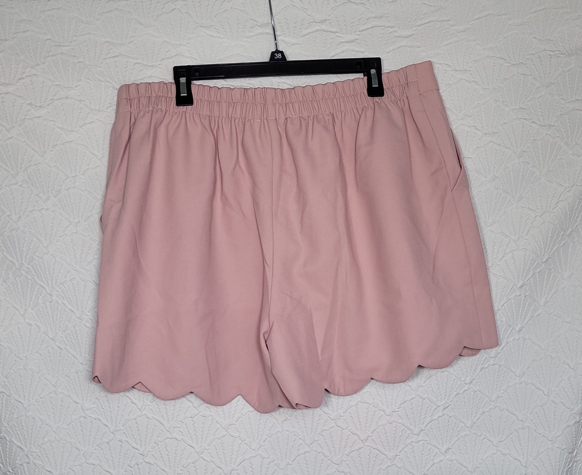 ee:some Shorts Size 2XL Pink Scalloped Hem Elastic Waist 4