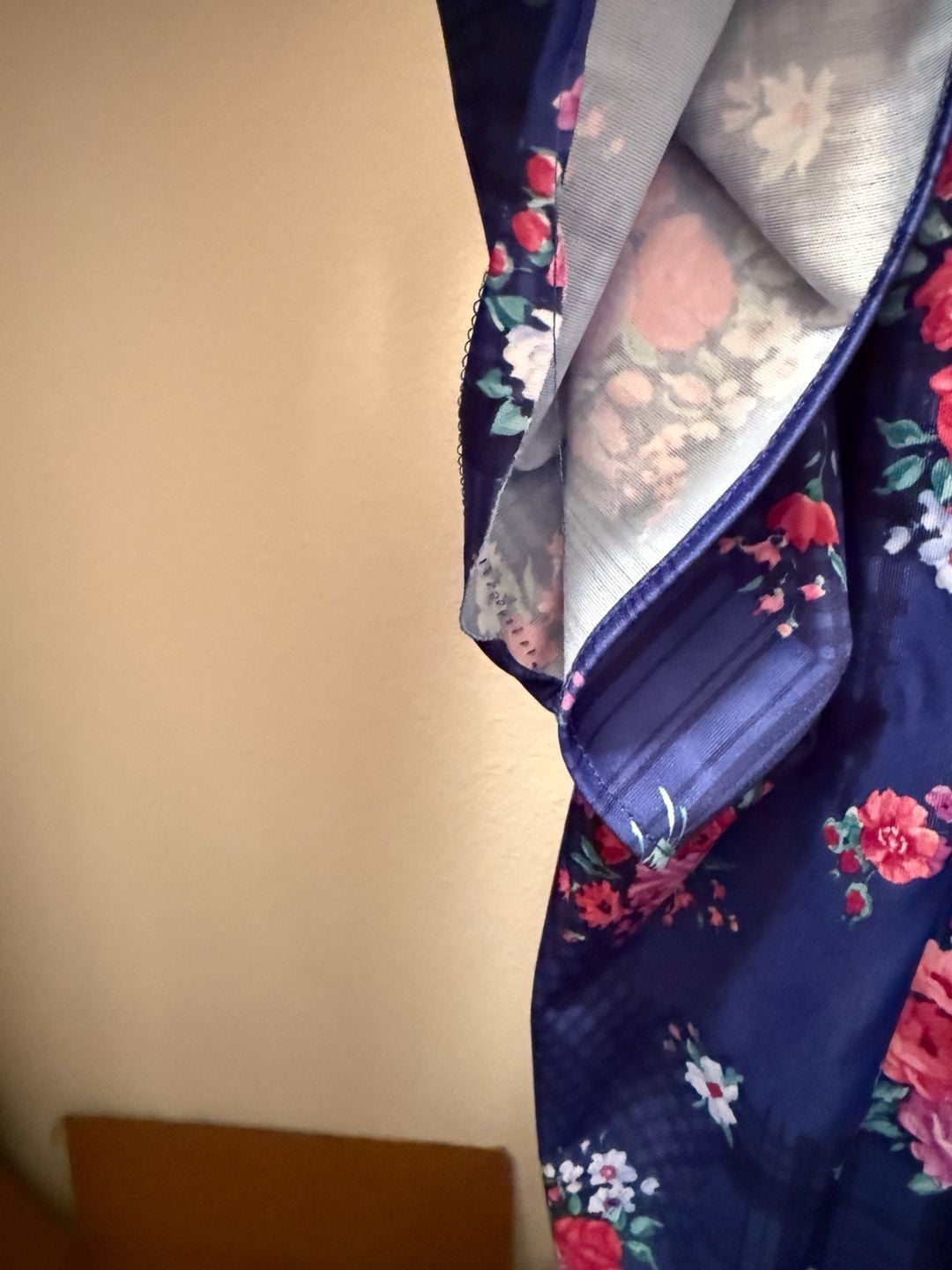 Casual Nights Short Sleeve Muumuu Lounger Dress Navy Floral 4