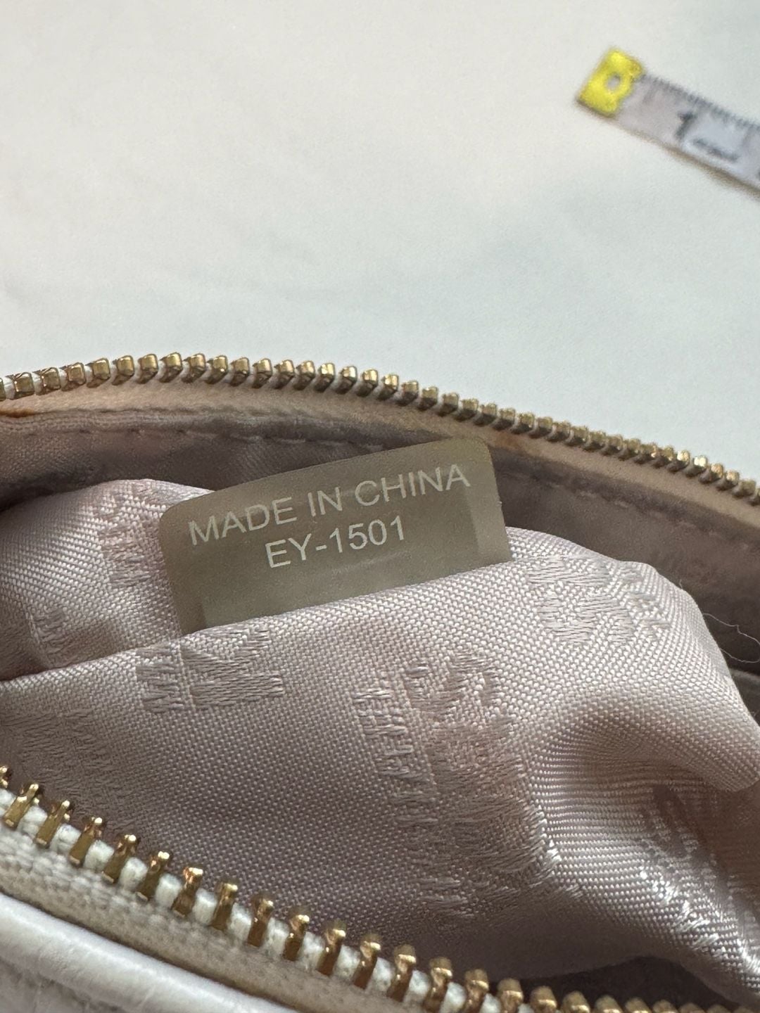Michael Kors Signature Logo Brown White Leather Wristlet Clutch 13