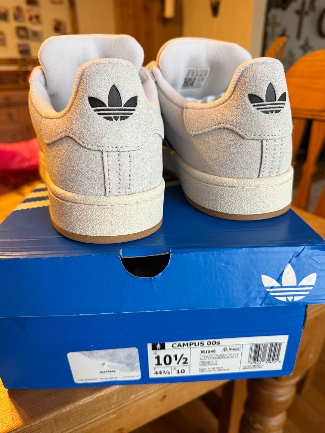 Adidas Campus 00s Size 10.5 Crystal White Black 6