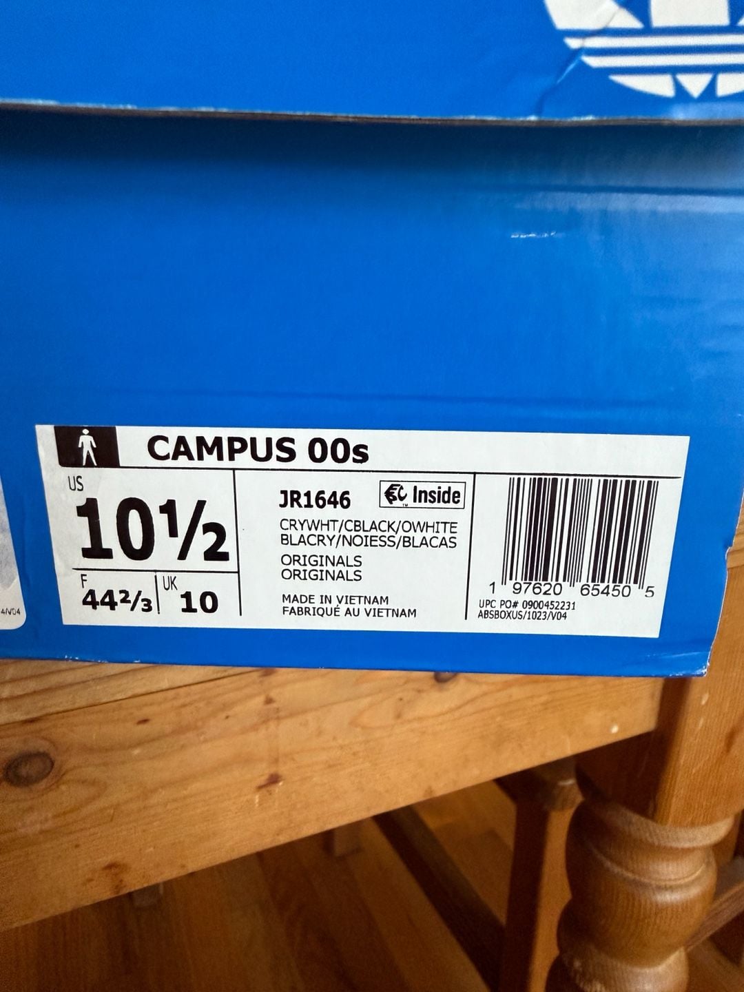 Adidas Campus 00s Size 10.5 Crystal White Black 7