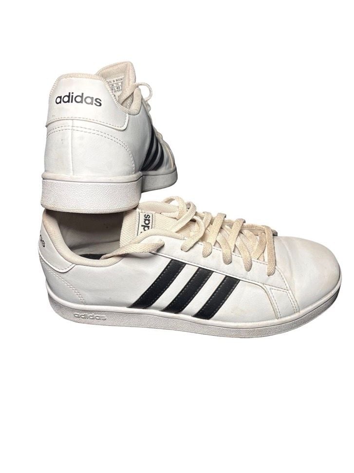 Adidas Grand Court White & Black Sneakers – US Men’s 7 / Women’s 8 3