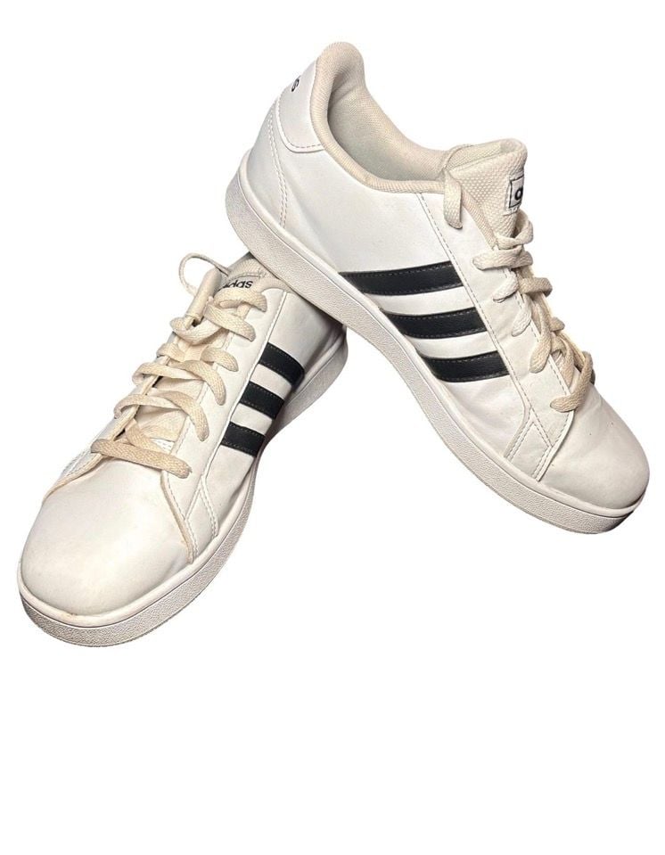 Adidas Grand Court White & Black Sneakers – US Men’s 7 / Women’s 8 4