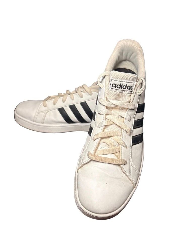 Adidas Grand Court White & Black Sneakers – US Men’s 7 / Women’s 8 6