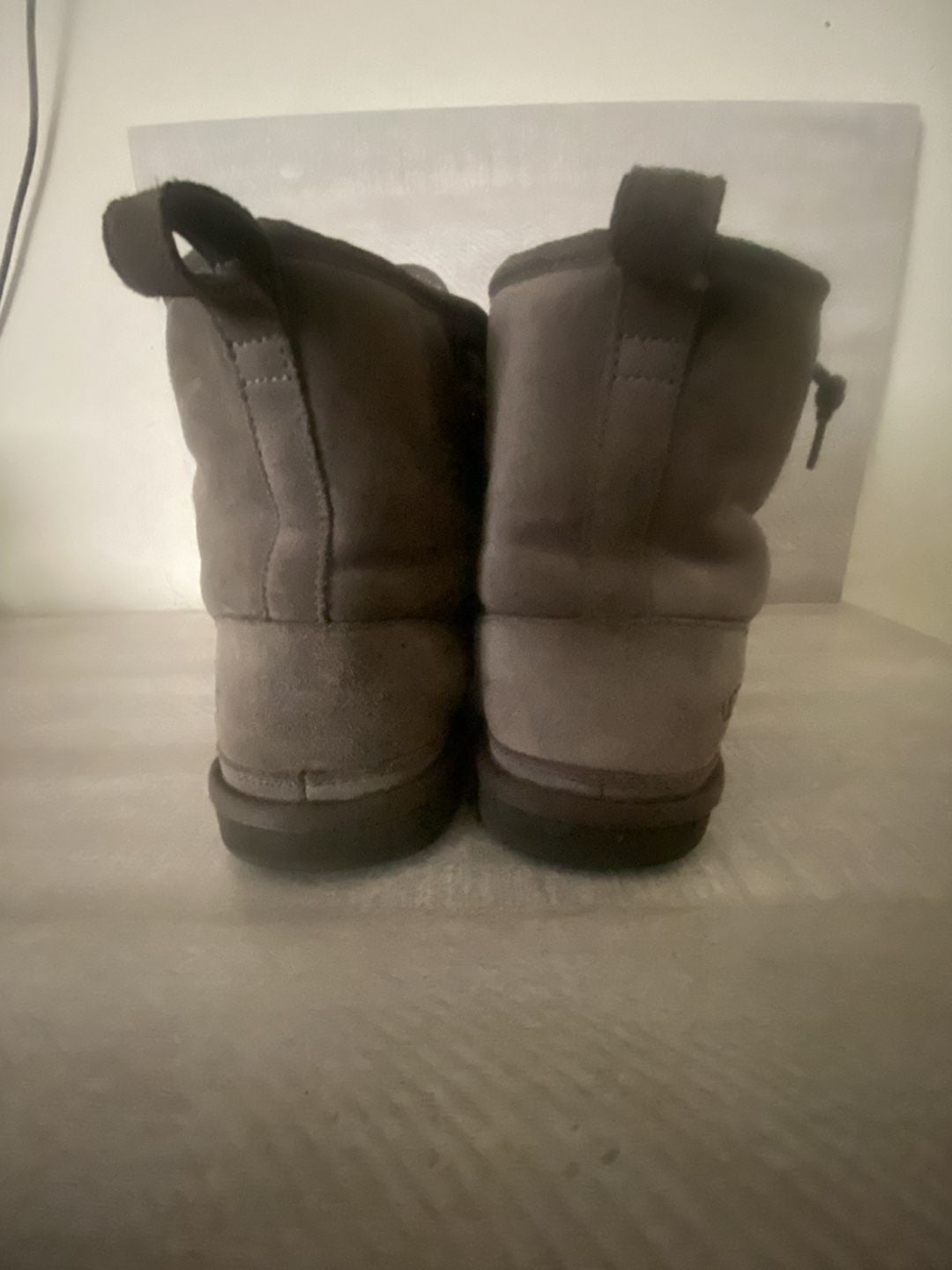 UGG Harkley Boots Size 10 Grey Suede Chukka Lace Up 5