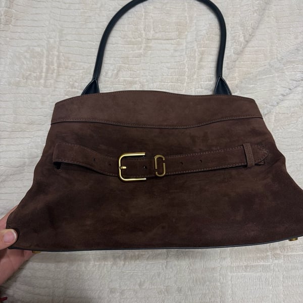 Marc Jacobs The Dakota Suede Satchel Brown Shoulder Bag