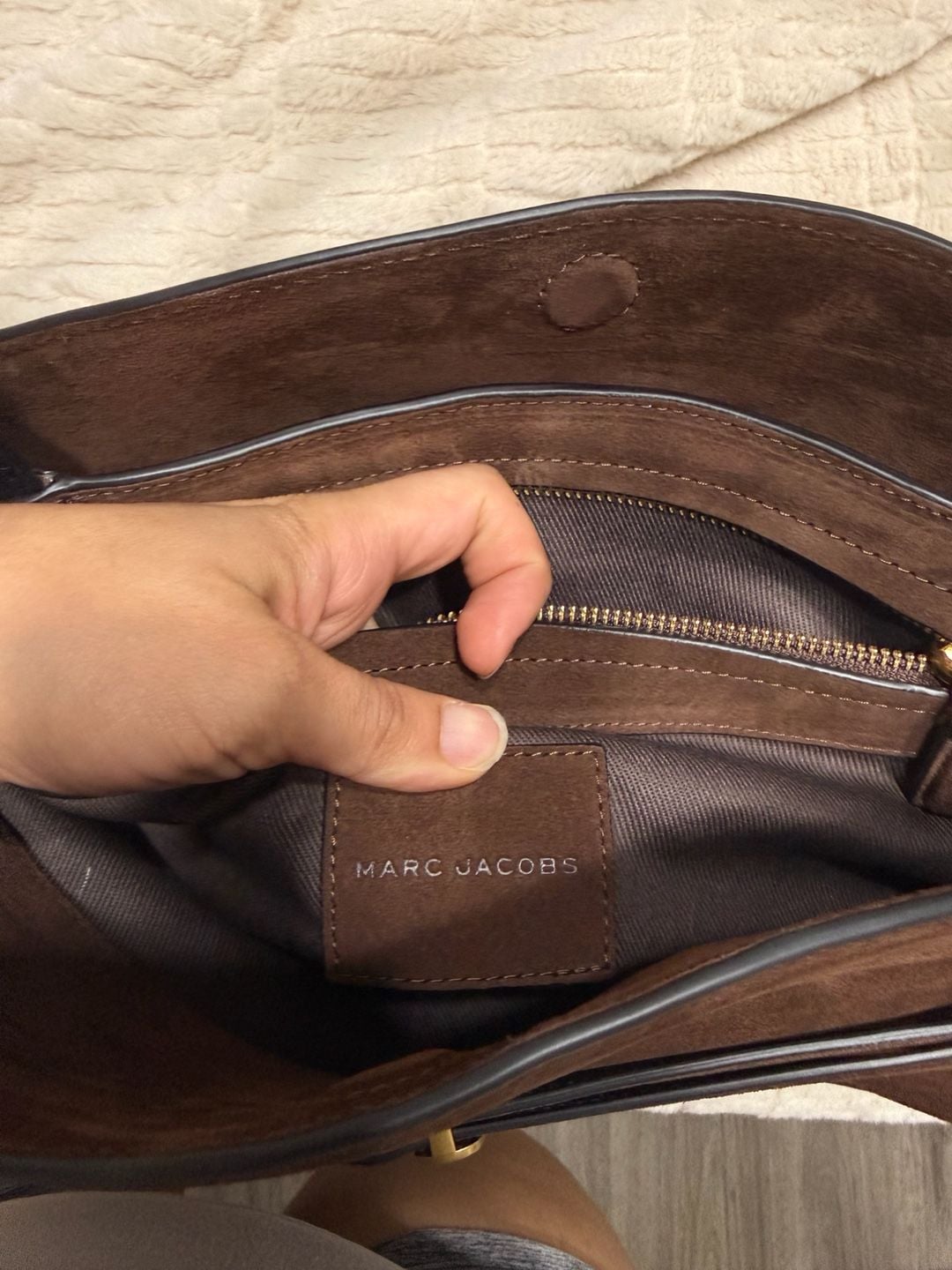 Marc Jacobs The Dakota Suede Satchel Brown Shoulder Bag 8