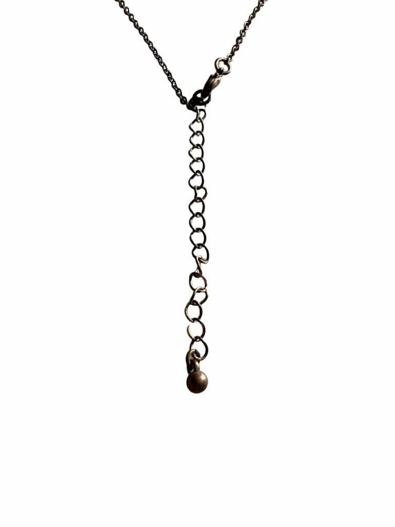 Unbranded Bronze Tone Pink Bead Bar Necklace 3