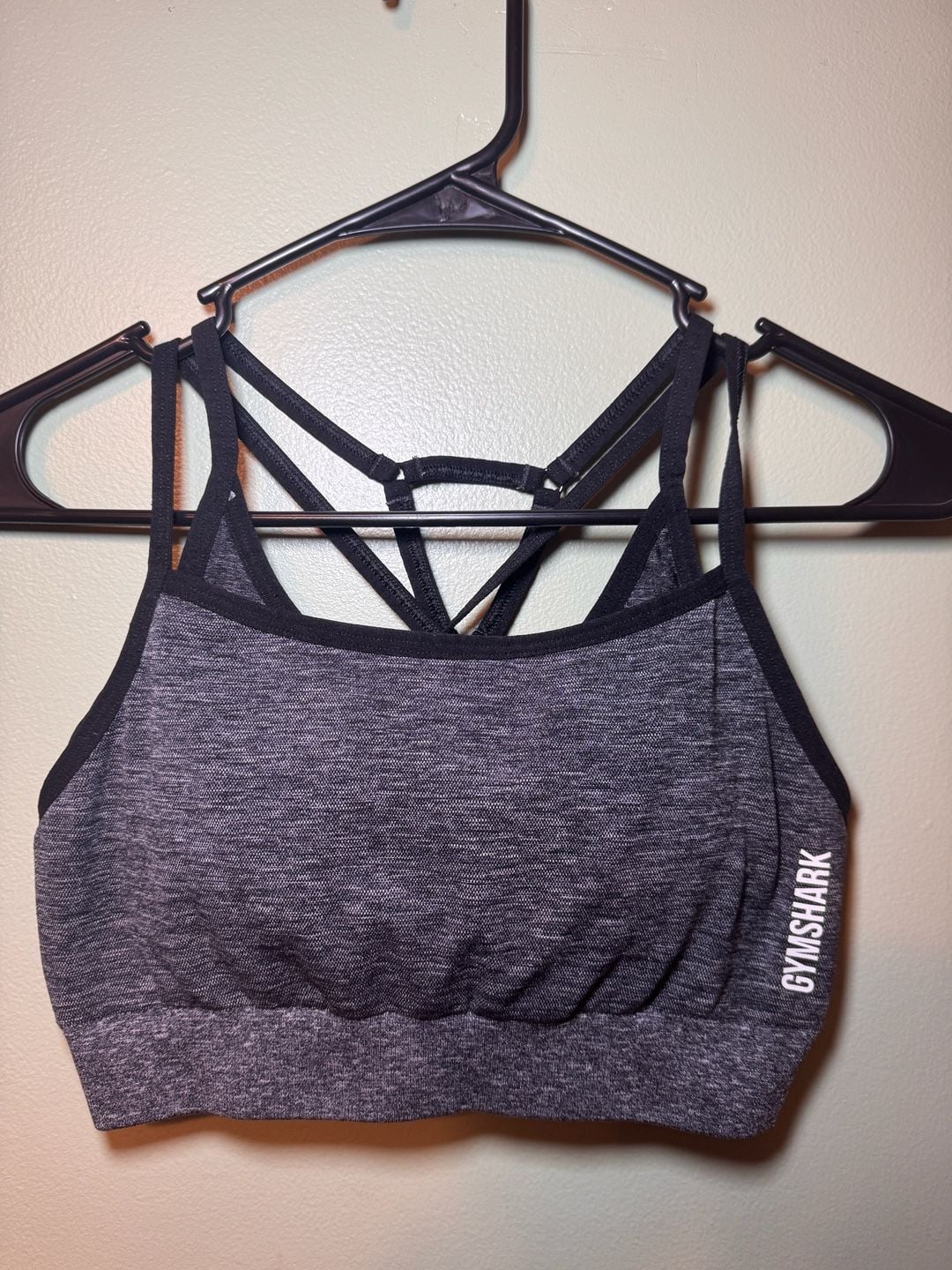 Gymshark Adapt Marl Seamless Sports Bra Size M Black 2