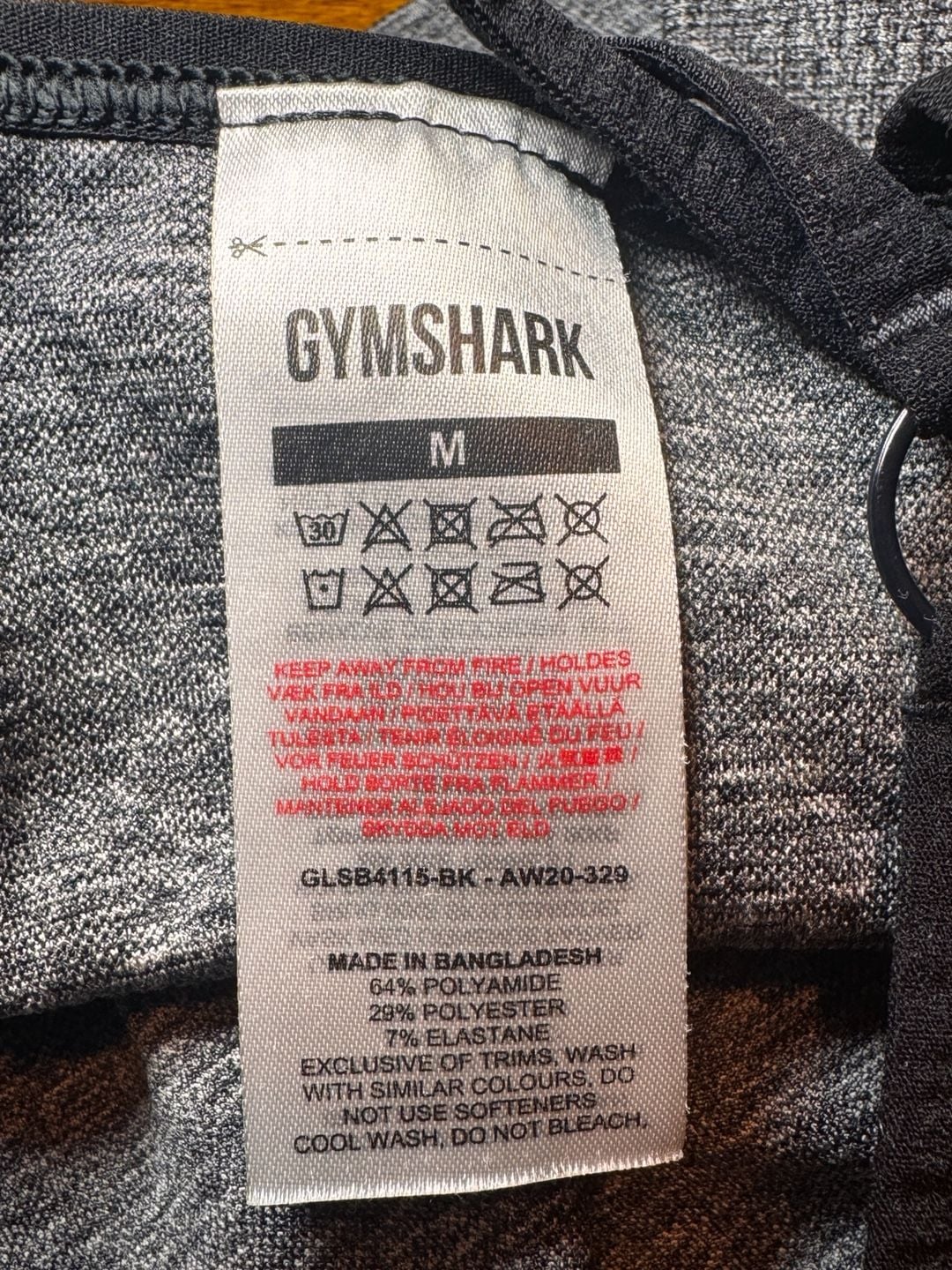 Gymshark Adapt Marl Seamless Sports Bra Size M Black 5