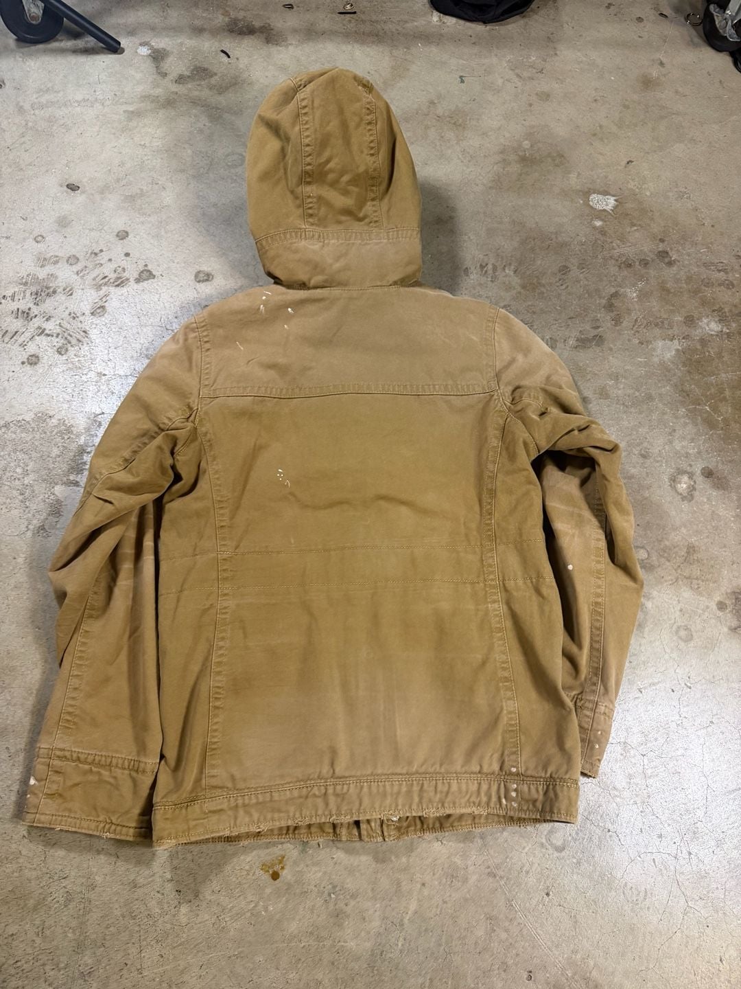 Hollister Imperial Beach Jacket Size S Brown Canvas Utility Hooded 7