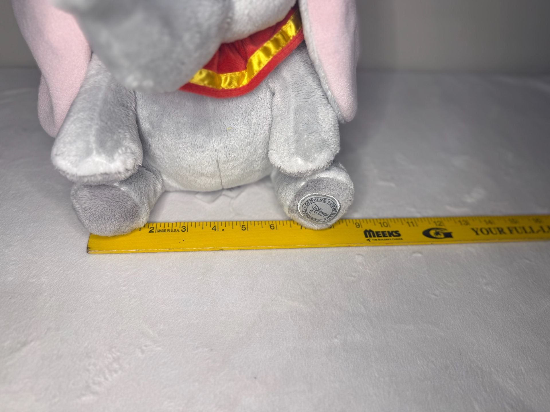 Disney Store Dumbo Plush Elephant Stuffed Toy Gray 8