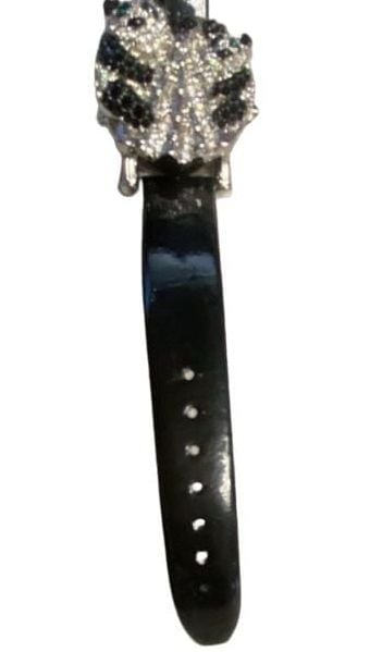 Victoria Wieck Crystal Panda Bear Quartz Watch Black wrist band green eyes 3