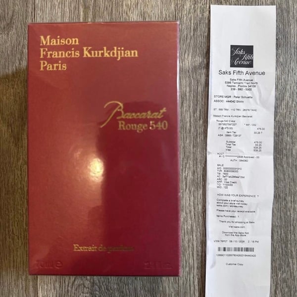 Maison Francis Kurkdjian Baccarat Rouge 540 Extrait de Parfum 2.4 oz New