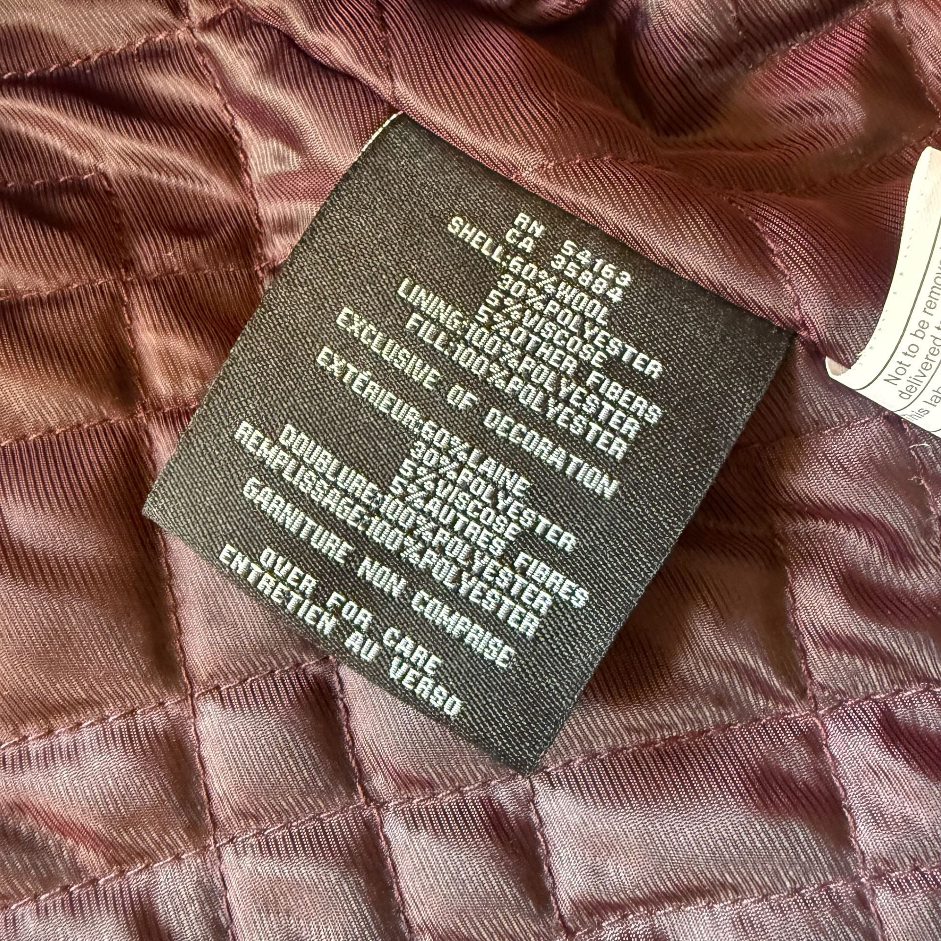 Cole Haan Signature Men’s Wool Blend Car Coat Camel Tan Jacket Quilt Lined Small 6