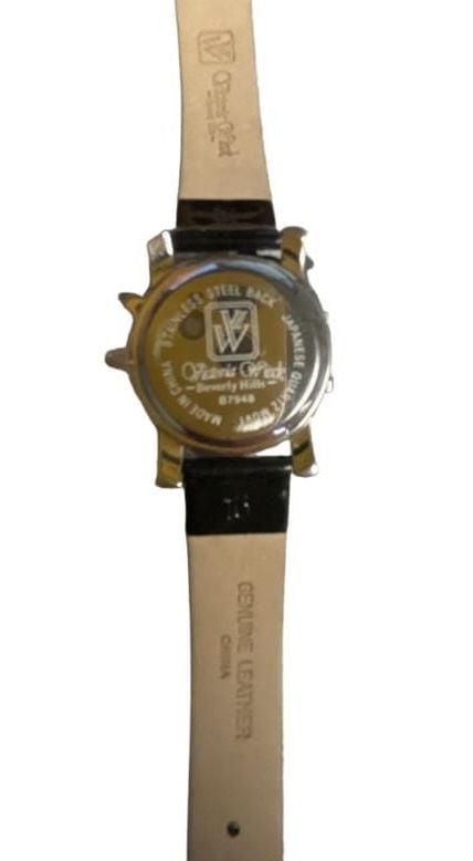 Victoria Wieck Crystal Panda Bear Quartz Watch Black wrist band green eyes 12