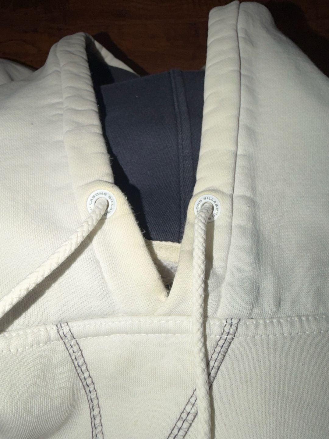 Billabong Vintage Y2K Embroidered Logo Pullover Hoodie White 5