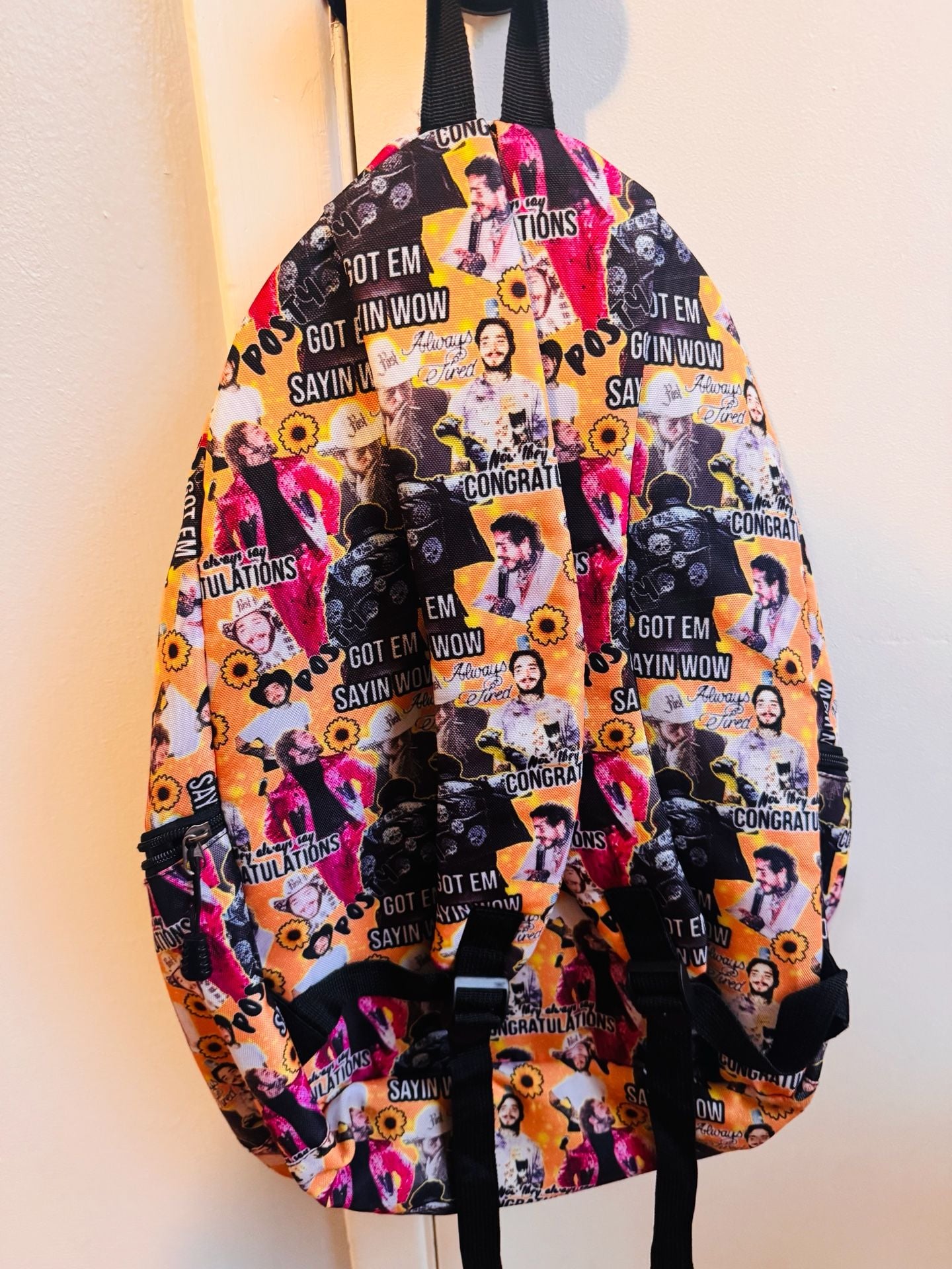 Post Malone Backpack All Over Print Congratulations Sunflower 5