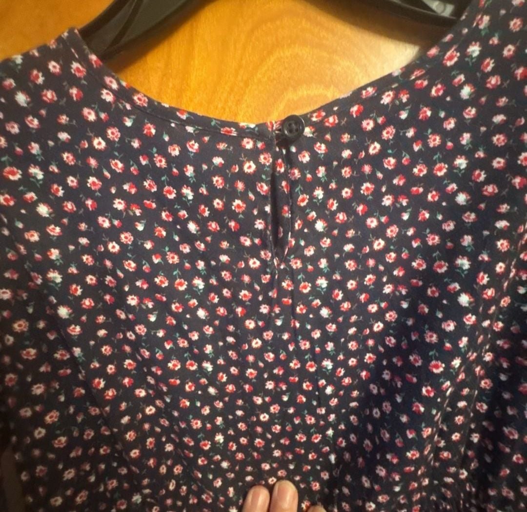Gap Kids Floral Smocked Long Sleeve Dress Size L 7