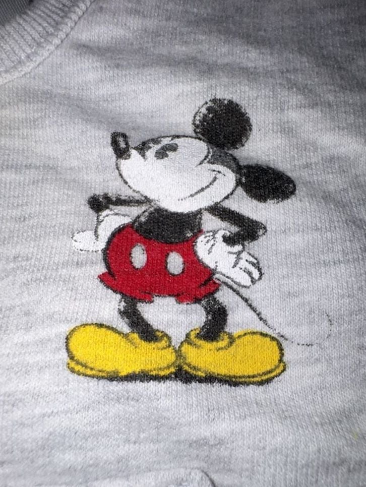 Disney Baby Mickey Mouse Gray Hoodie Sweatshirt 3-6 Months 2