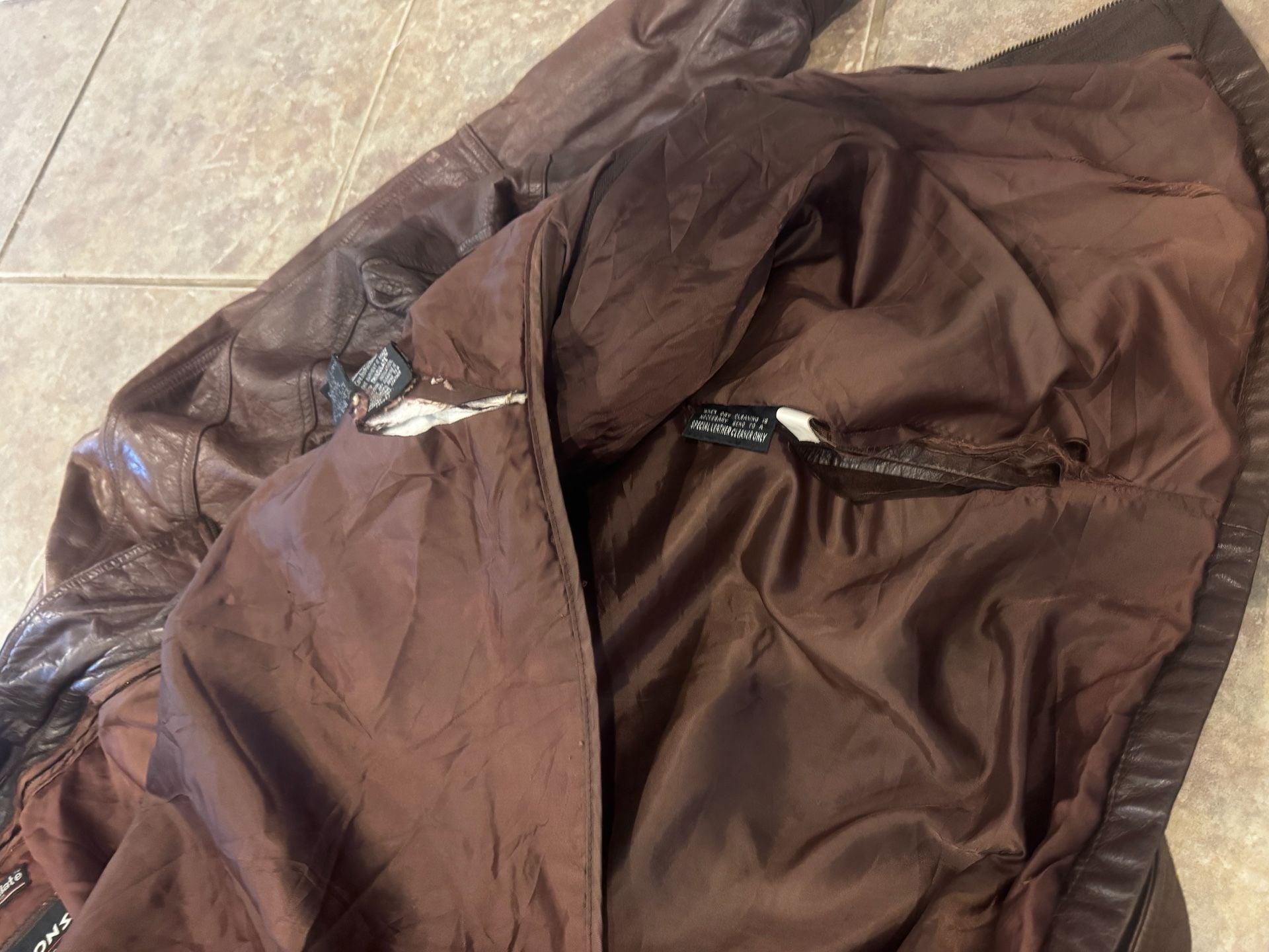 Vintage Wilsons Leather Jacket Size L Brown Thinsulate Belted Leather Coat 9