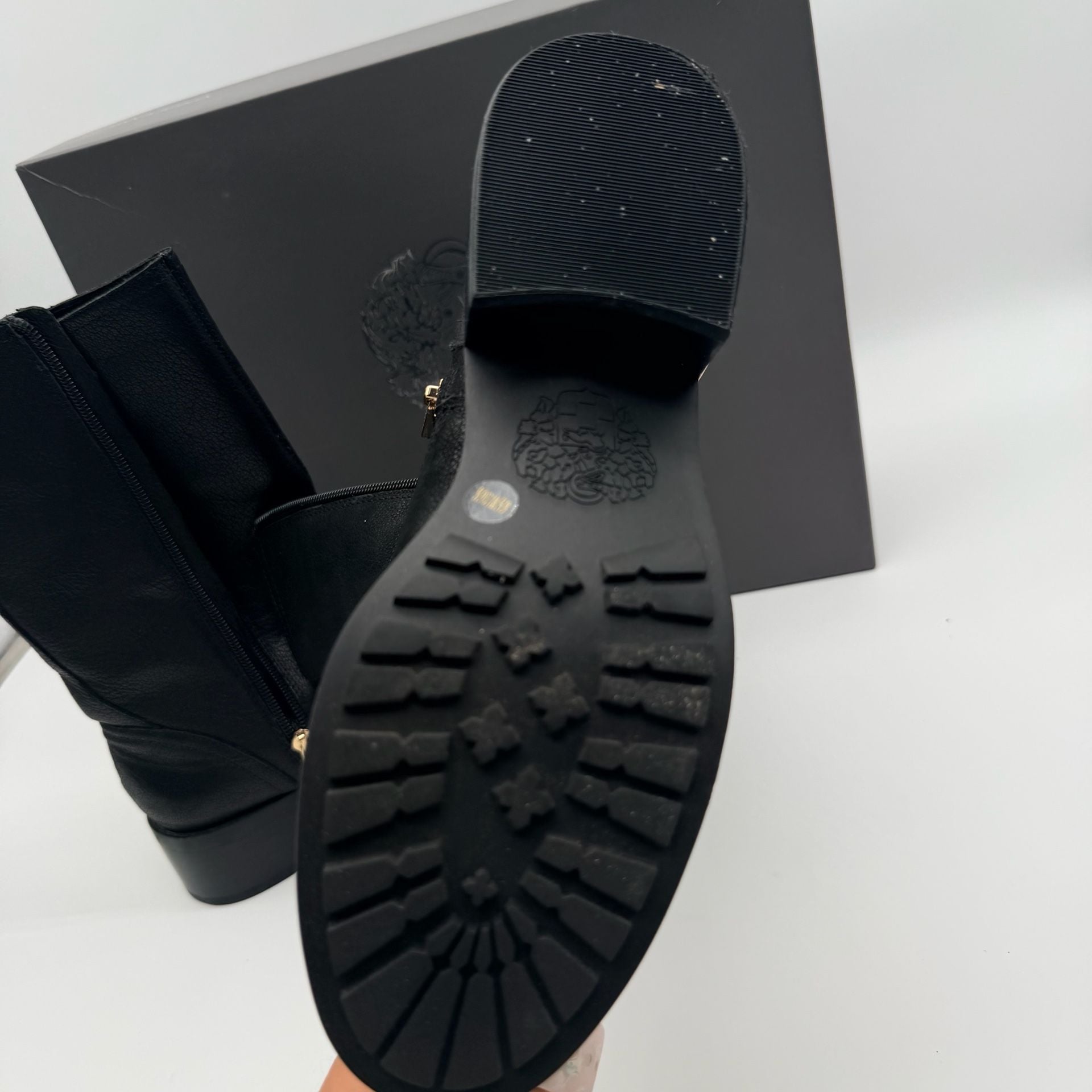 Vince Camuto Winchell Moto Boots Size 6.5M Black Leather 7
