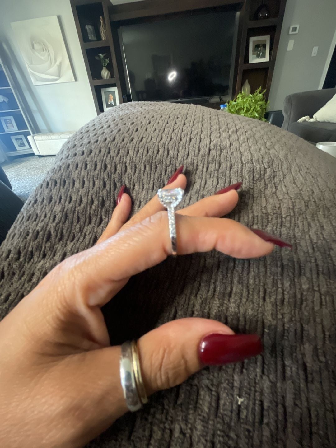 Unbranded Oval Solitaire Ring Silver S925 4