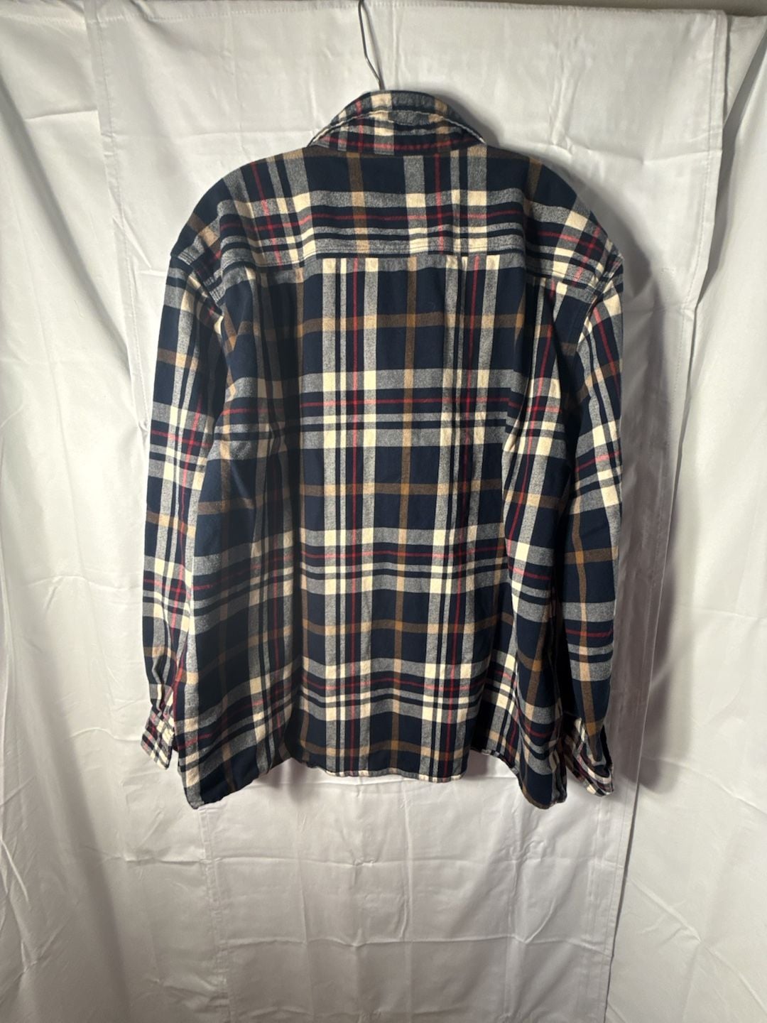 Carhartt Hubbard Plaid Long-Sleeve Shirt Size 2XL Navy Blue Heavyweight 6