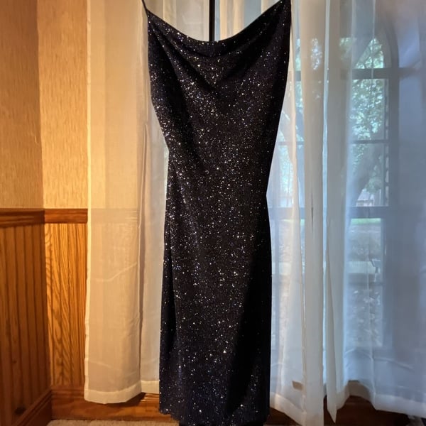 City Triangles Glitter Dress Black Whimsigoth Y2K